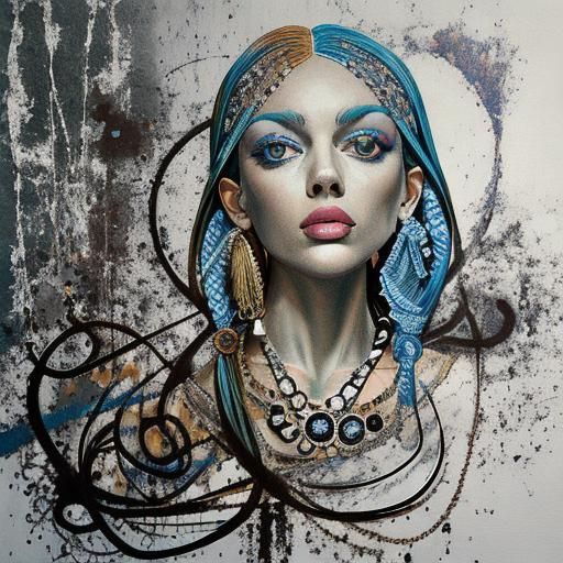 Abstract Geometric Composition in Cubist Style