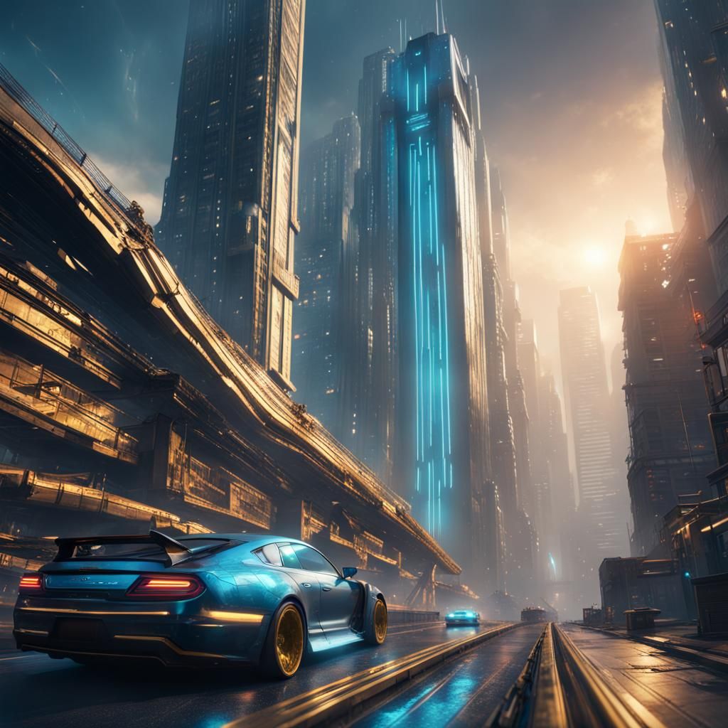 Cyberpunk Drag Race on Intergalactic Road