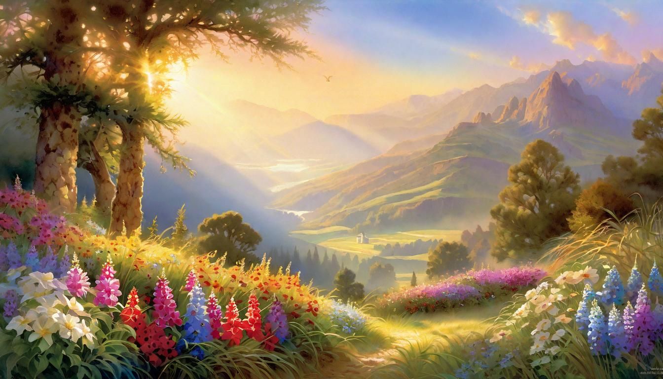 Christ's Everlasting Love: Digital Watercolor Illustration