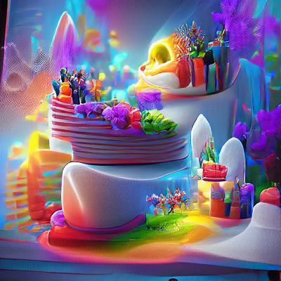 Celebration Birthday Cake with Candles