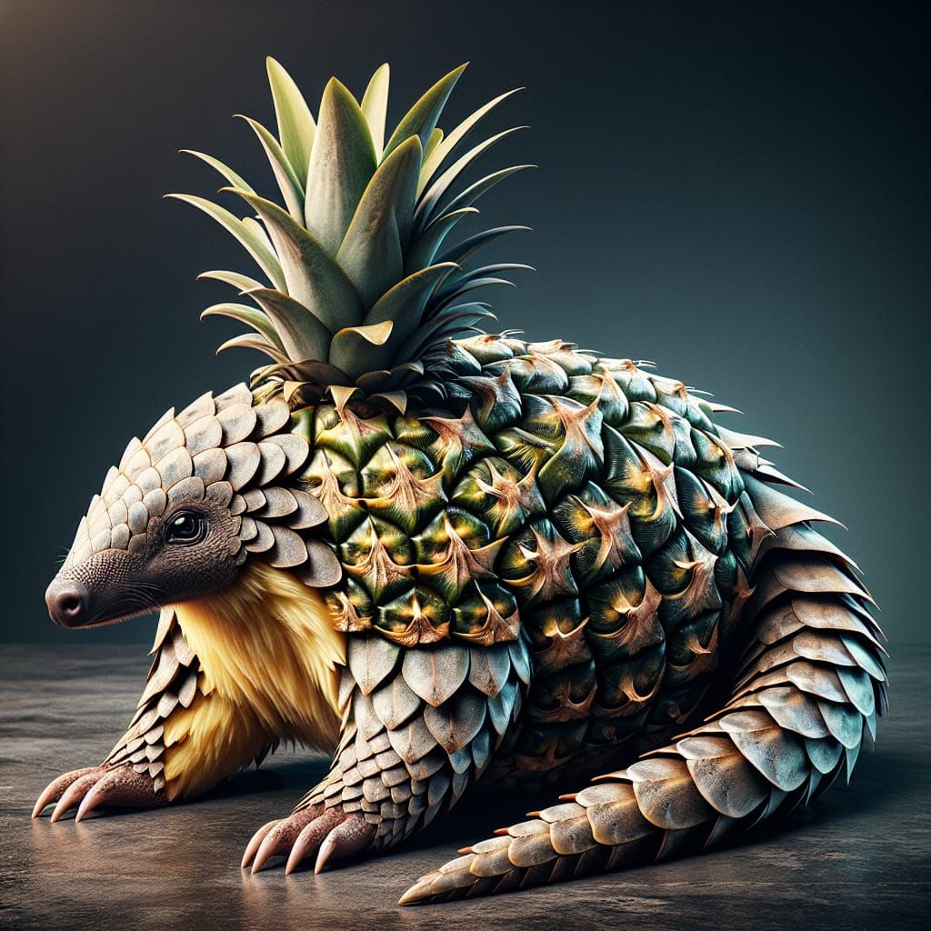"Pinegolin"   (Pangolin/Pineapple)