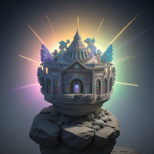 Vibrant Iridescent Nativity Scene in Hyper-Realistic Digital...