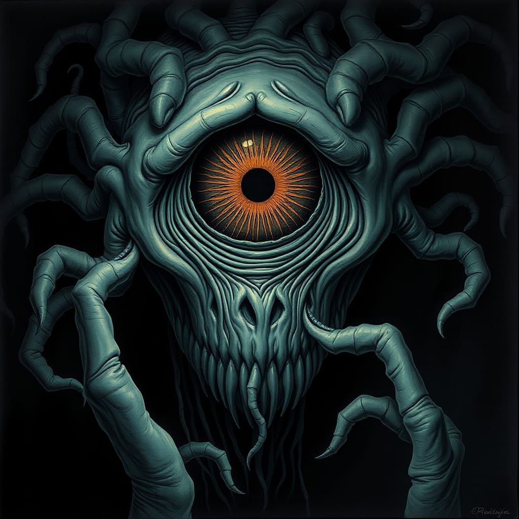 Amorphous Creature Covered in Eyes