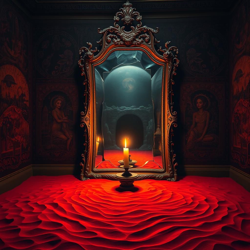 Uncanny Mirror Portal Beckons Viewers