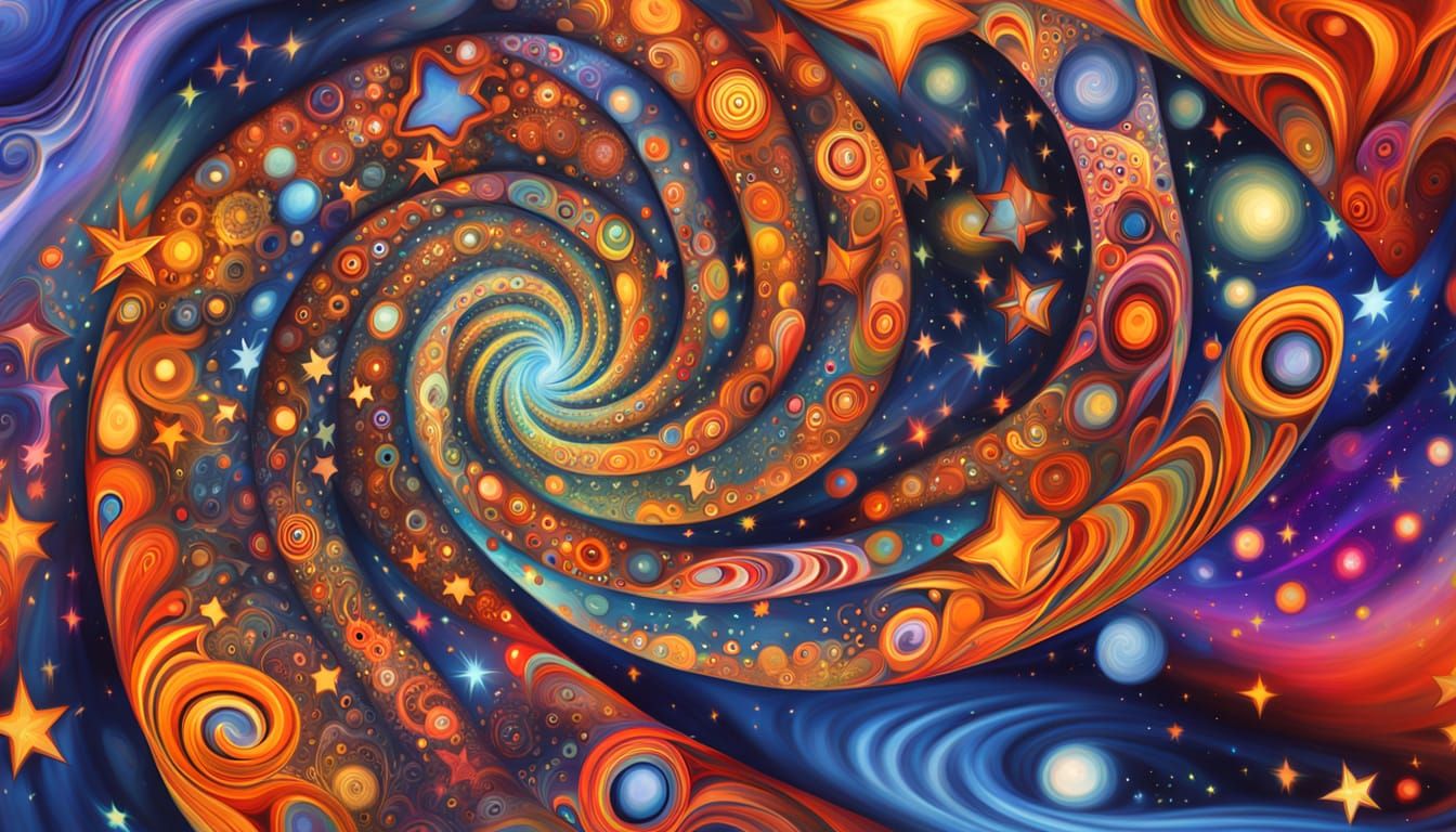 Psychedelic Vortex Tunnel of Cosmic Creation