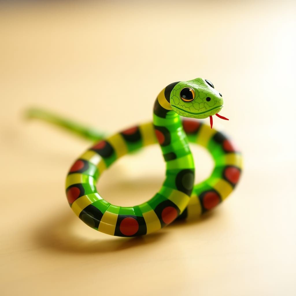 Playful Toy Snake Slinky in Motion