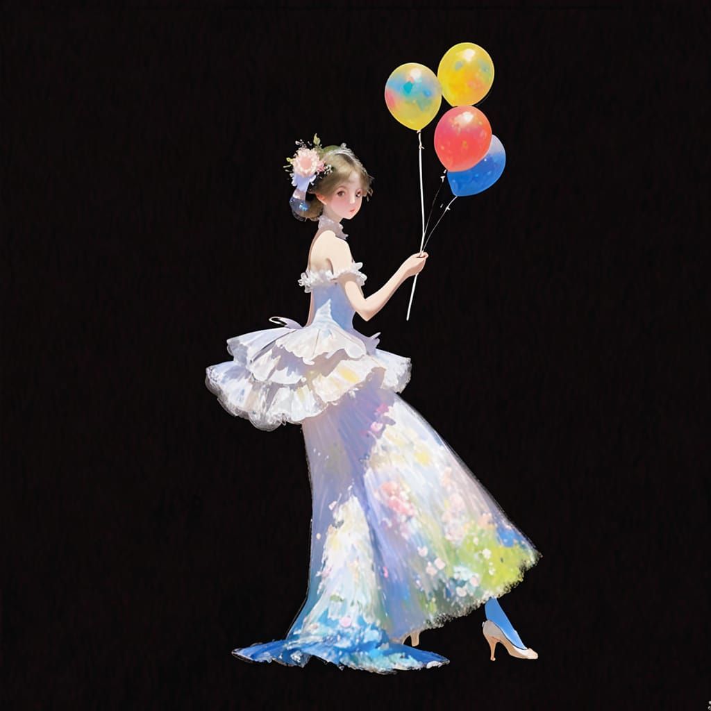 Fantastical Flowers with Expressive Eyes and Oil Paint Strok...