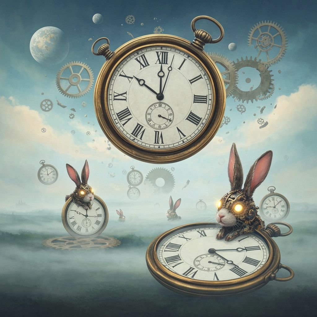 Surreal Clockwork Rabbits Emerge From Pocket Watches in Drea...