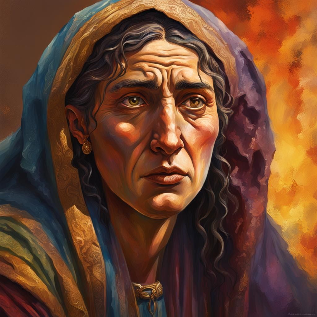 First Century Jewish Woman: Hyperrealistic Portrait
