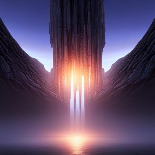 Fantastical Sky Cells: Detailed Matte Painting