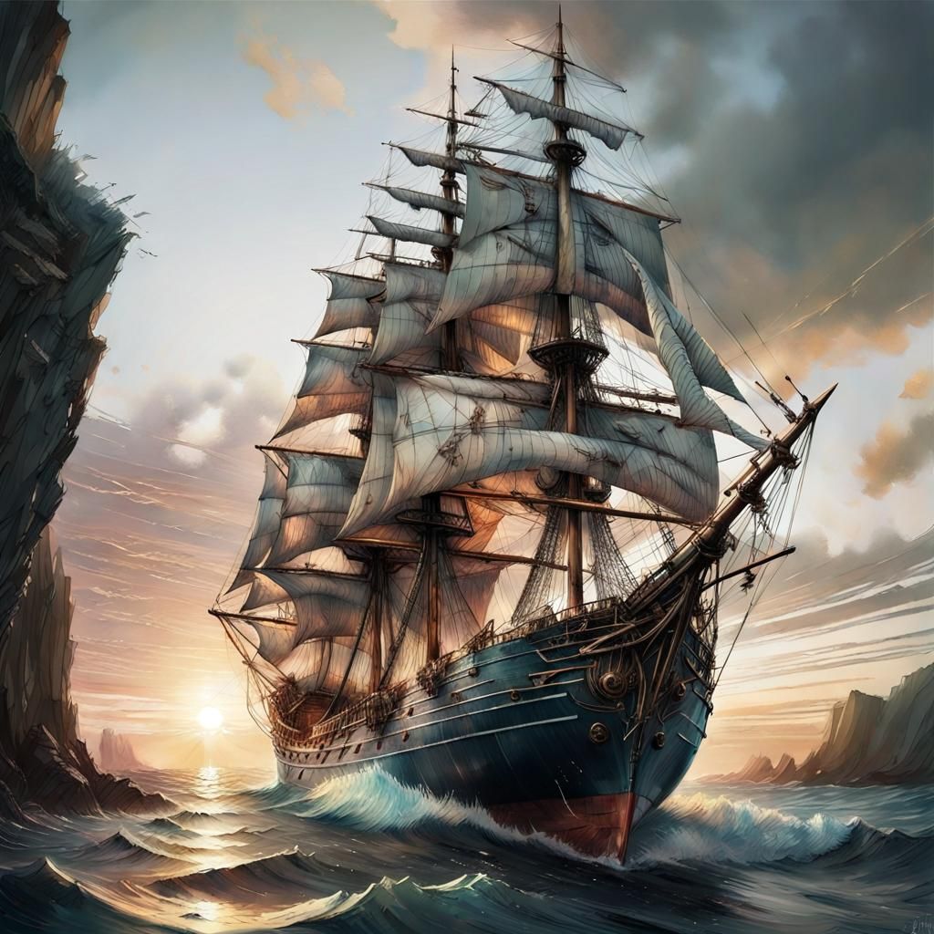 Mighty Sailing Ship
