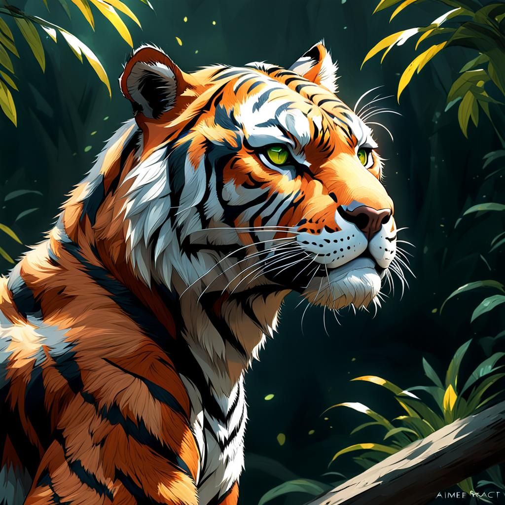 Detailed 3D Anime Art of Shere Khan