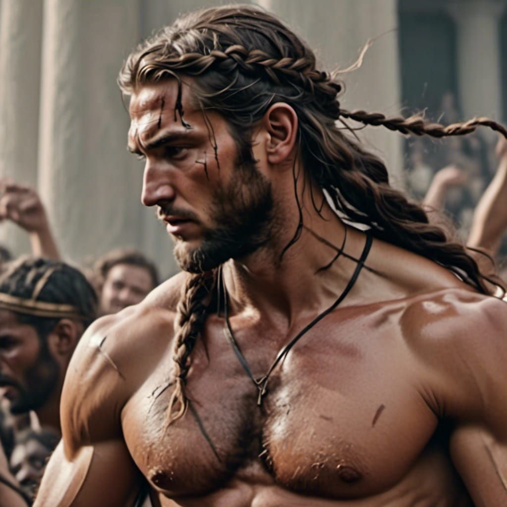 Dionysus Battles Demons in Hyperrealistic Detail