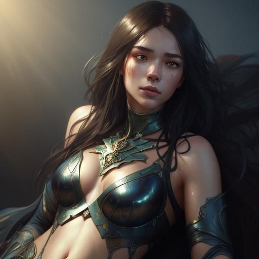 Romantic Woman Portrait with Dynamic Lighting