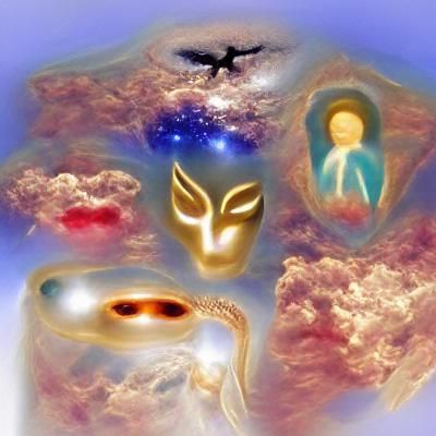 Surreal Depiction of Divine Beings