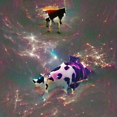 Cow in Space: An AI Generated Image