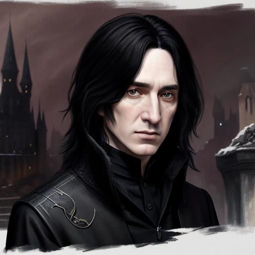 Young Severus Snape Portrait at Hogwarts in 16K
