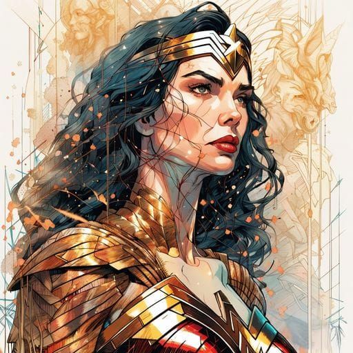Wonderwoman AI Art: Digital Superhero