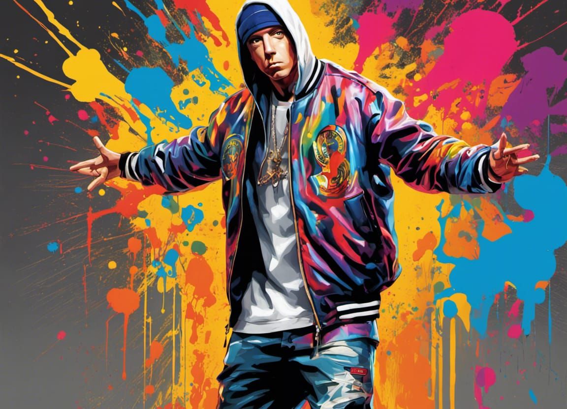 Eminem Style Rap Battle in Graffiti Art
