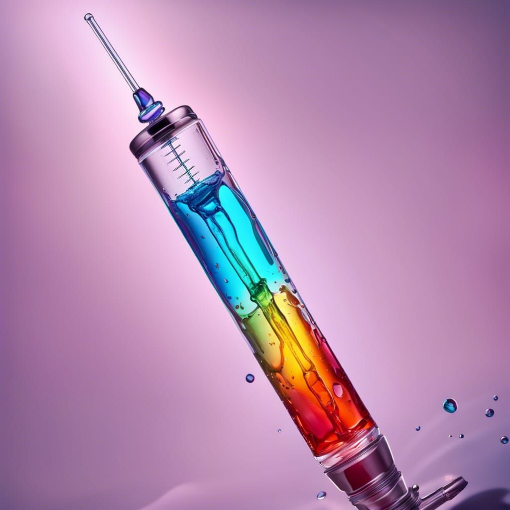 Hyperrealistic Glass Syringe Concept Art