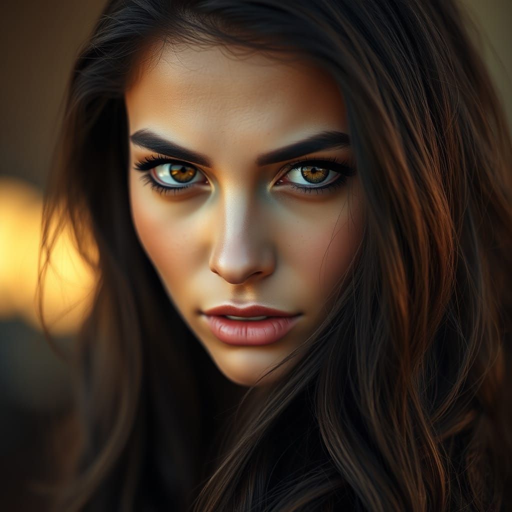 Enchanting Portrait in Golden Hour Glow