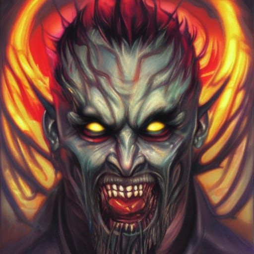 Demonic Eldridge Book Cover in Hyperrealistic Style