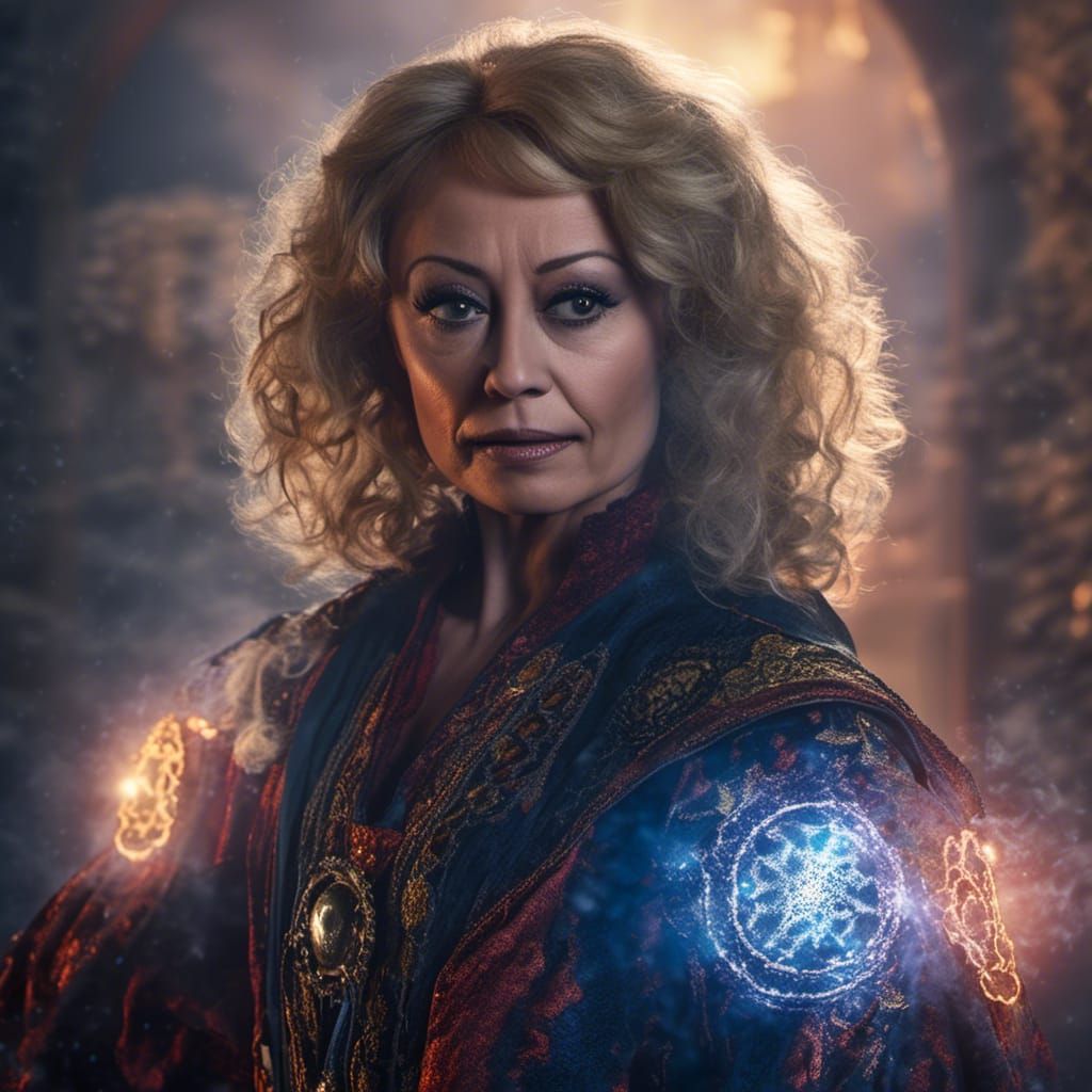 Powerful Sorcerer Mage Portrait with Intricate Details