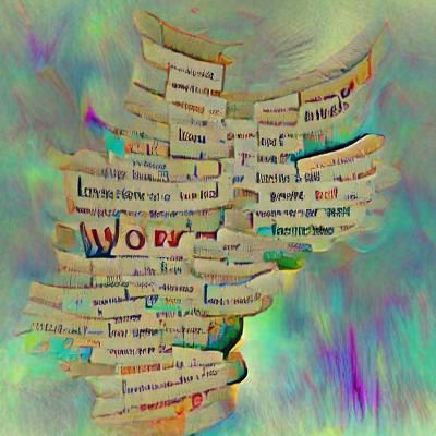 Bold Text Graphic: The Word 'Words'