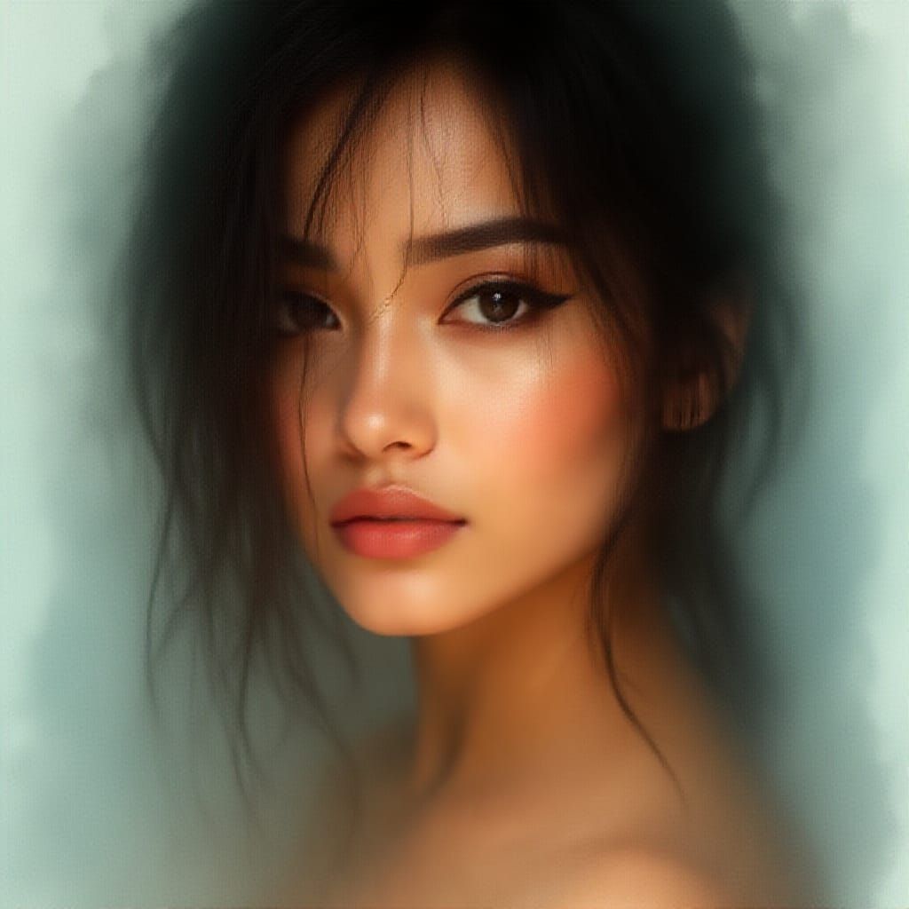 Elegant Woman in Luxurious High-Fashion Portrait