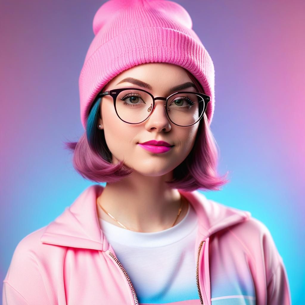 Meg Griffin Anime Portrait in Kawaii Style