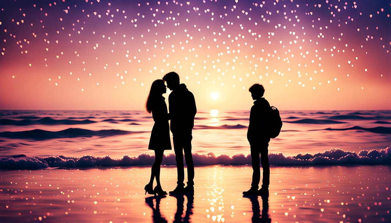 Dreamy Beach Romance in Warm Golden Light