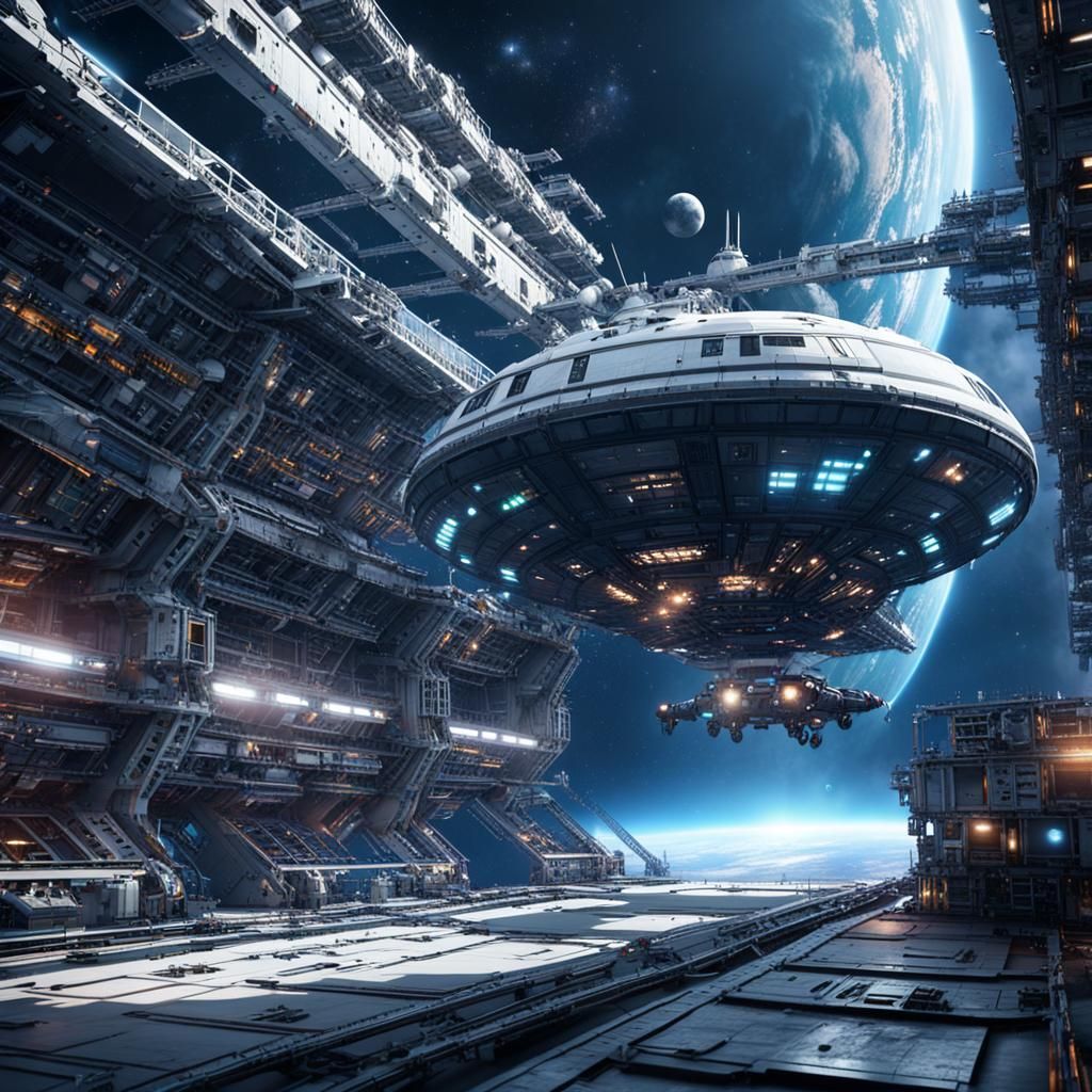Spaceship Landing: Dramatic Digital Matte Painting