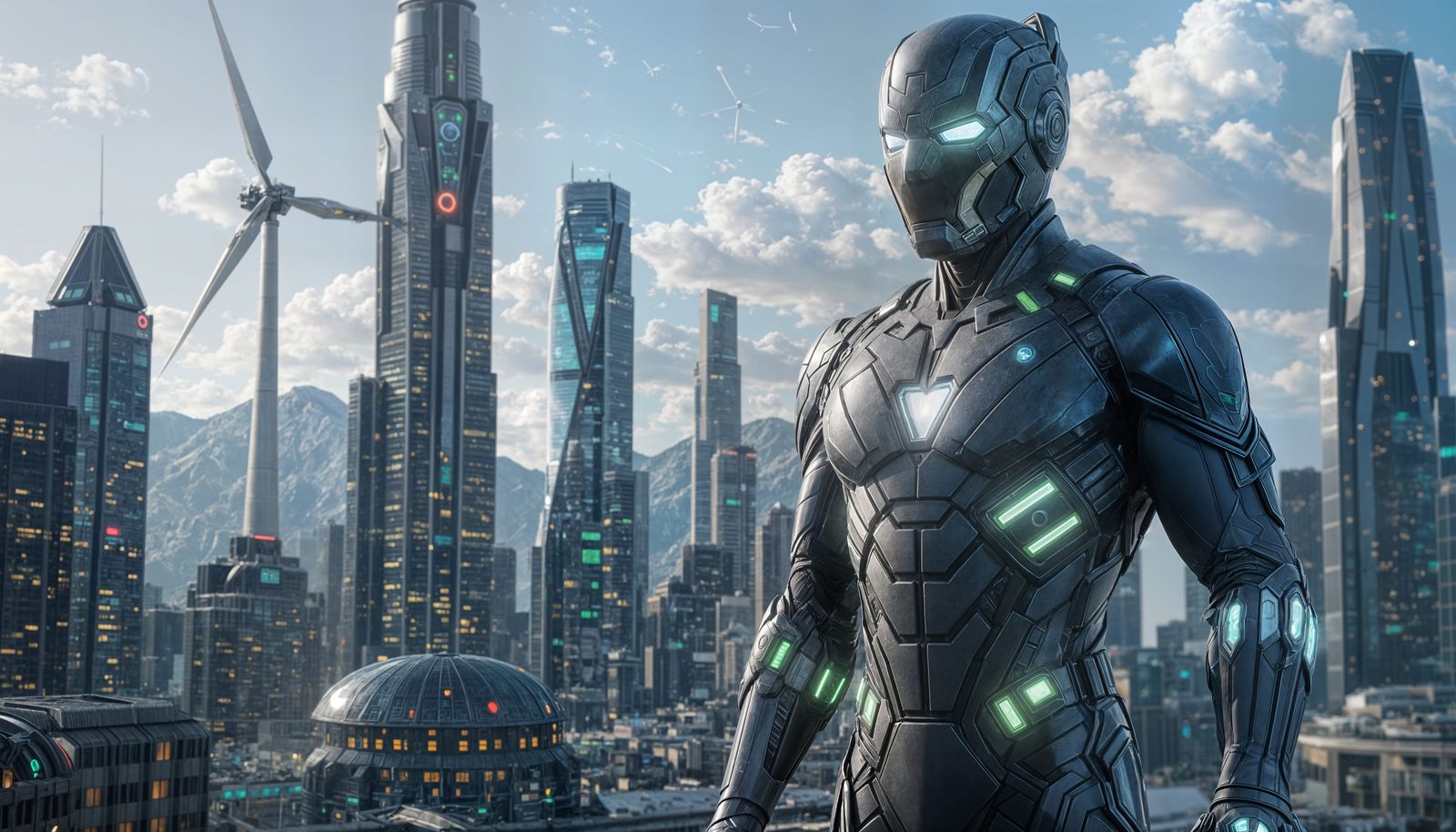 Eco-Volt: Marvel Superhero of Renewable Energy in Comic Styl...