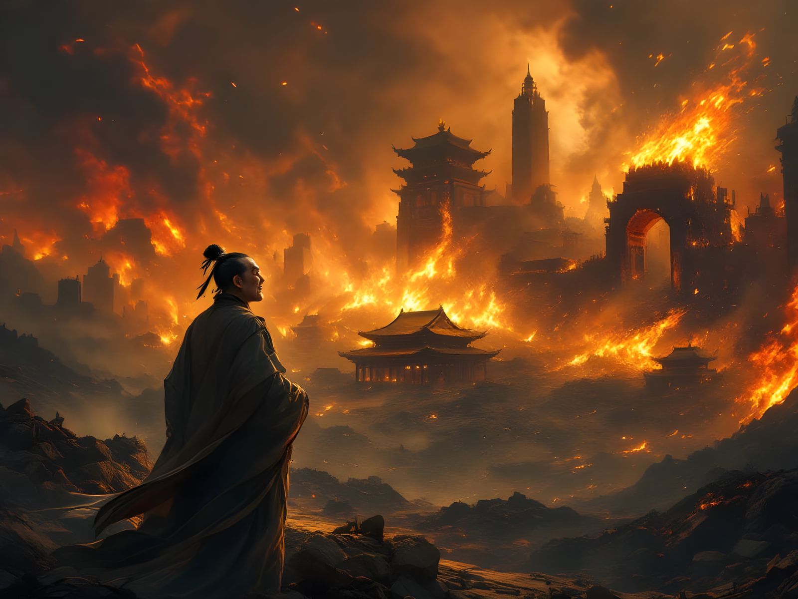 Luoyang burns, my lord...