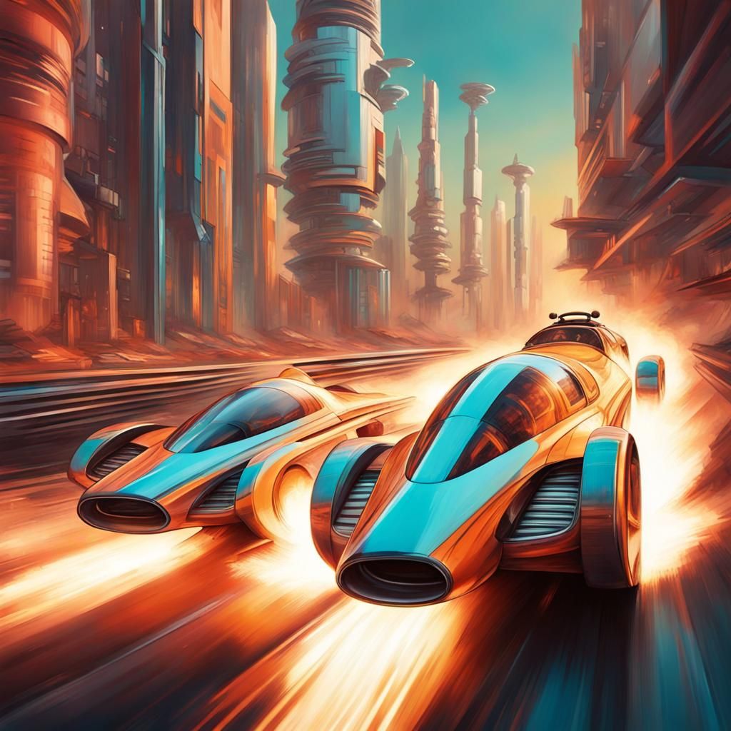 Jet-powered cars drag racing