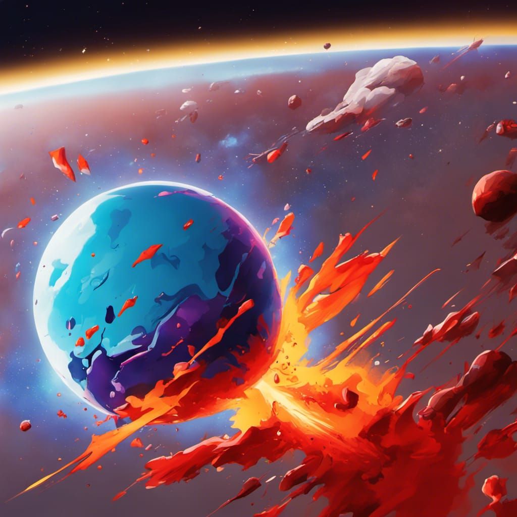 Meteor Impact Into Morbitus Planet