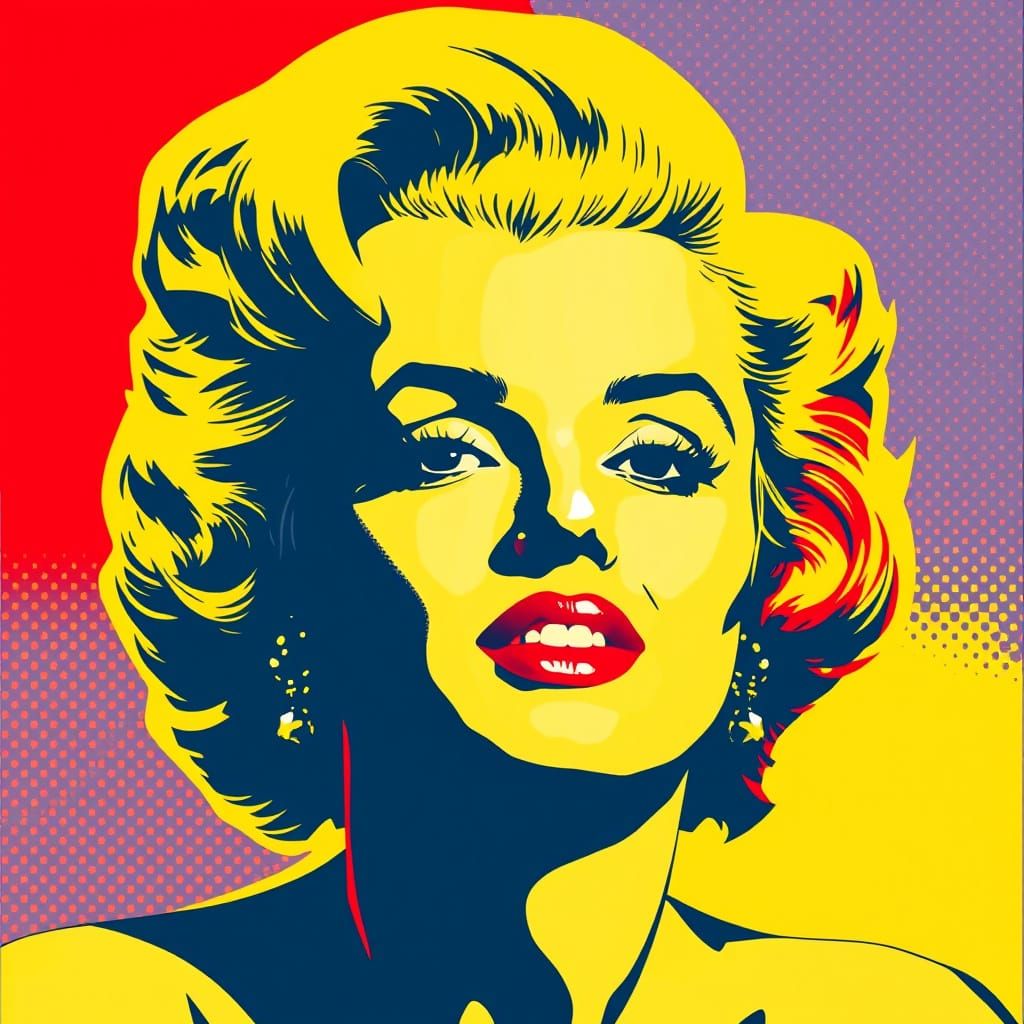 Marilyn Monroe in Pop Art Style