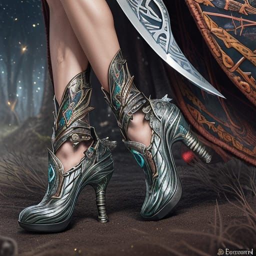 Surreal Fashion Editorial: Enchanted Footwear and Mythical K...