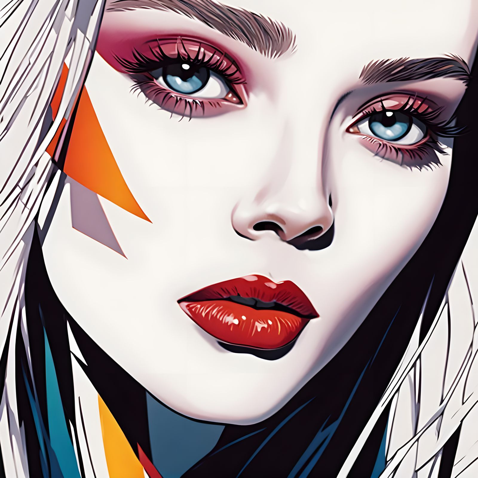 Ethereal Portrait in Painterly Thick Lines