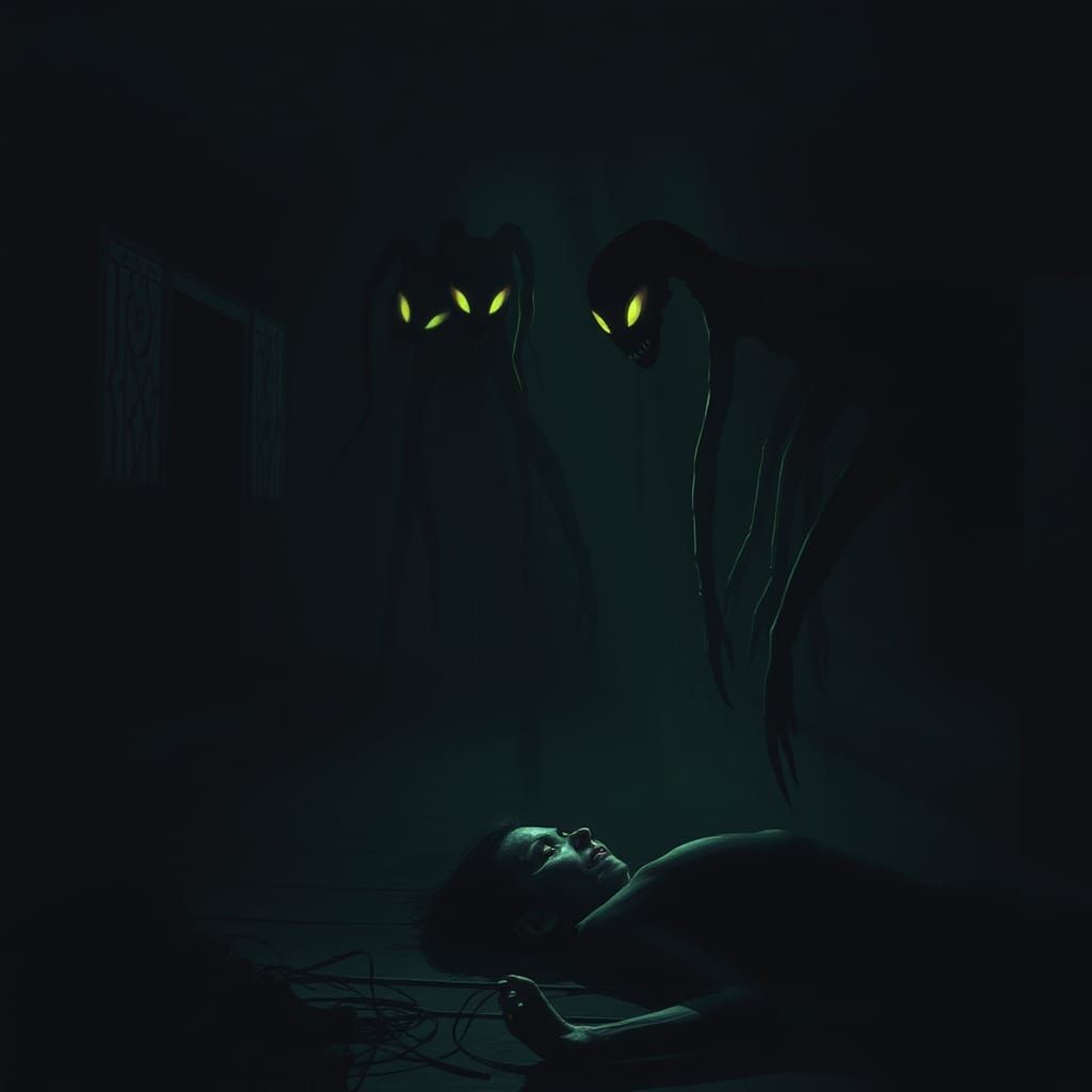 Eerie Shadows: Twisted Creatures Emerge in the Dark