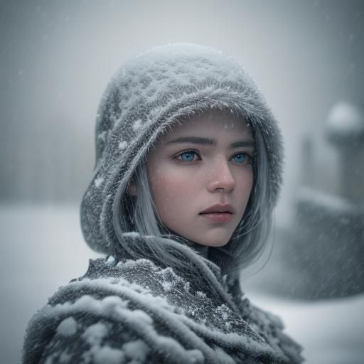 Hyperrealistic Snowfall with Intricate Details