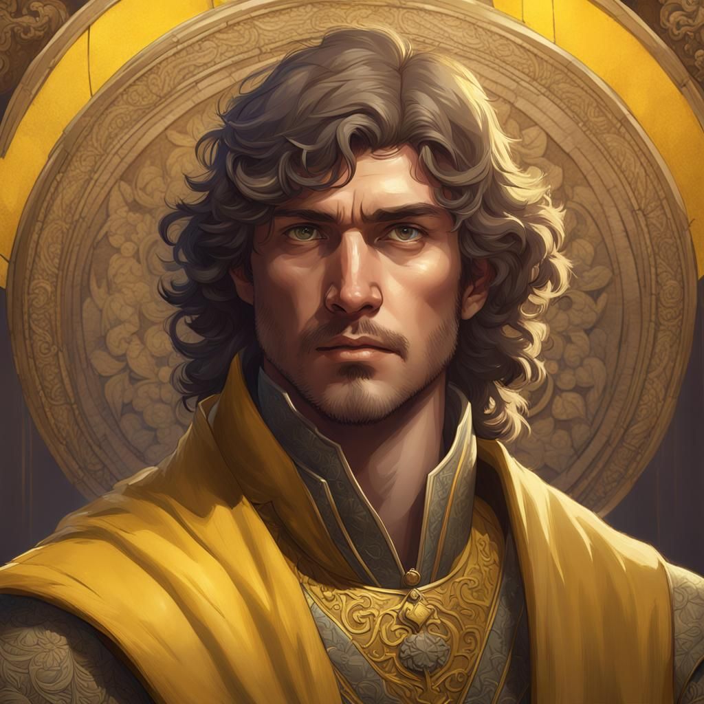 Medieval Nobleman Portrait in Digital Art Style