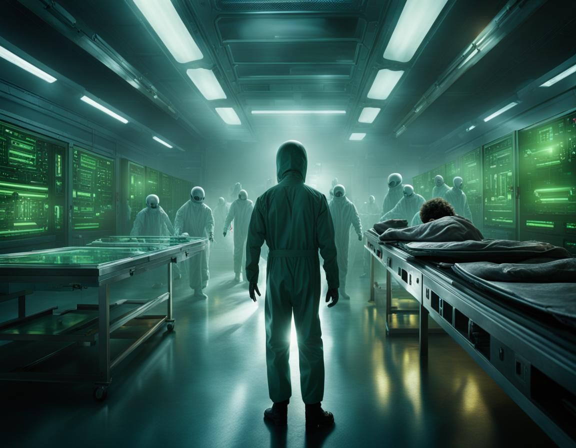 Hi-Tech Alien Abduction in a Digital Matte Painting