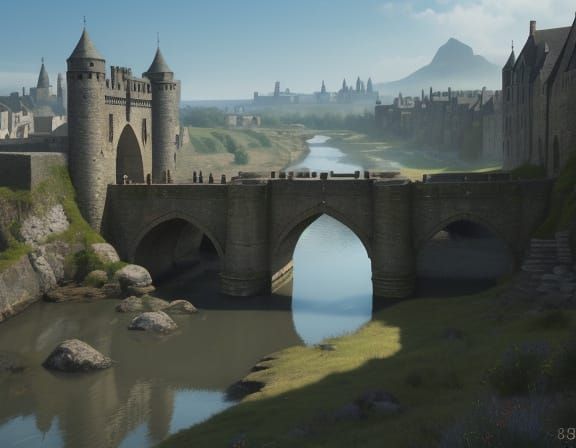 Medieval Stone Bridge Connecting Two Ancient Cities