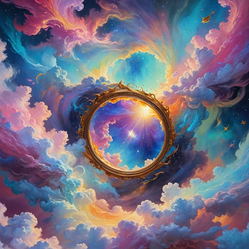 Surreal Glowing Portal in Dreamlike Fantasy Style