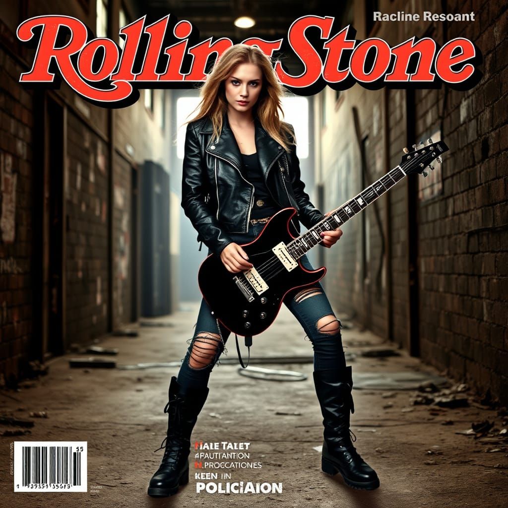 High-Energy Rolling Stone Cover Design