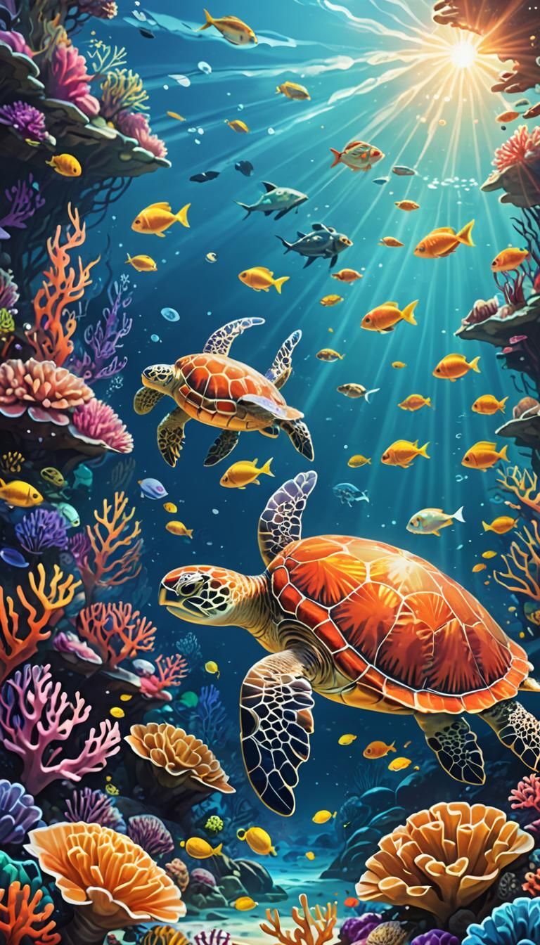 Underwater Kingdom in Anime Style