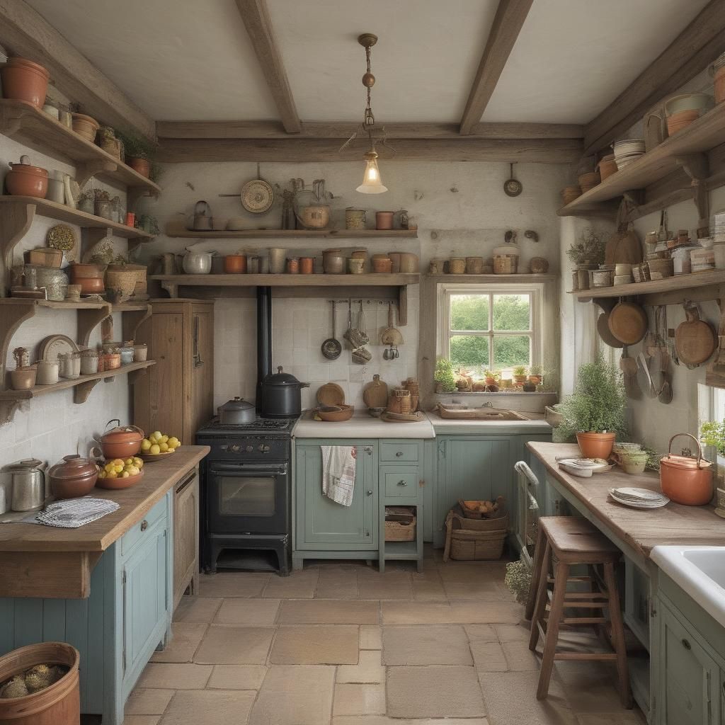 Charming Country Kitchen in Vintage Style