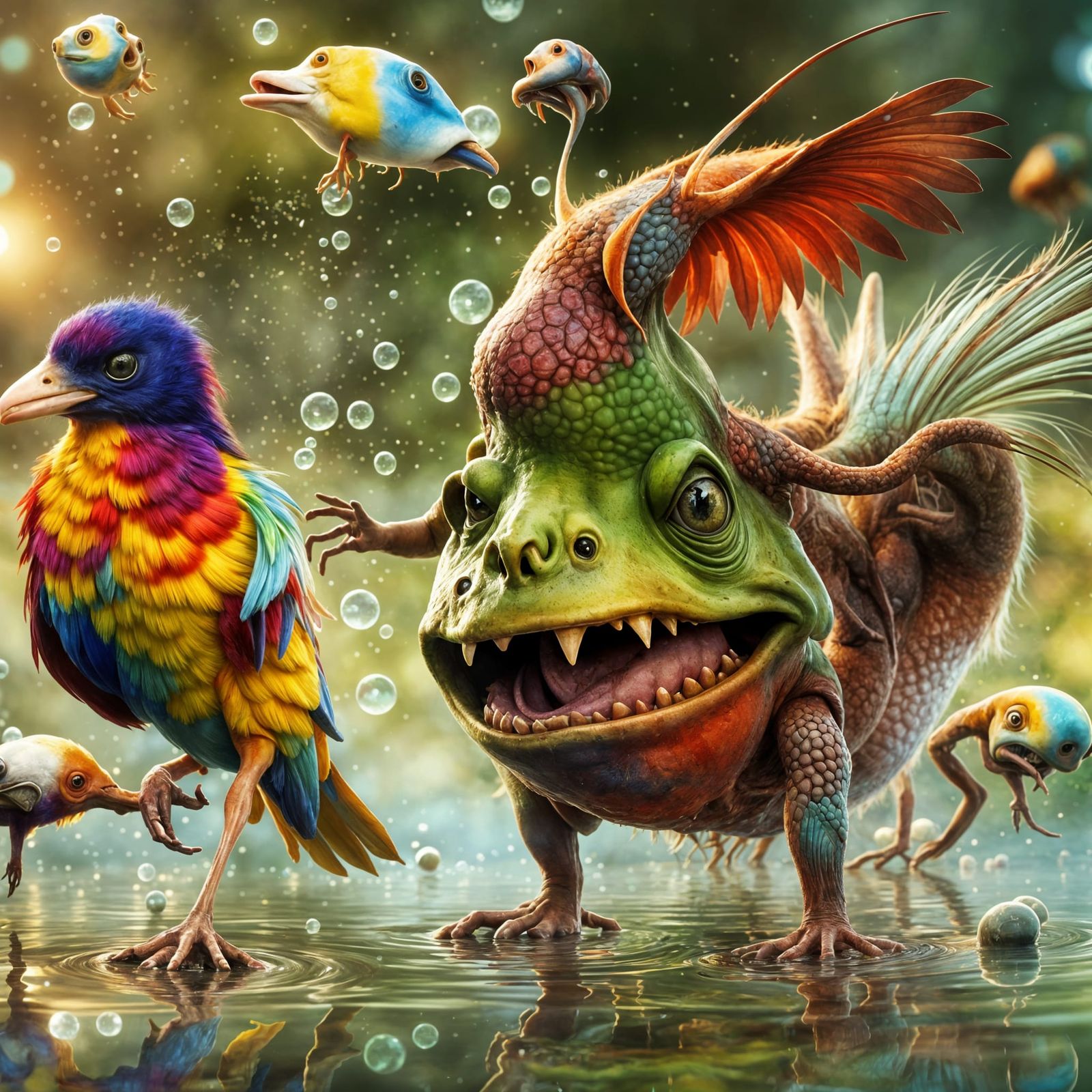 "Yo! Bird!! Don't Soil My Pool!"