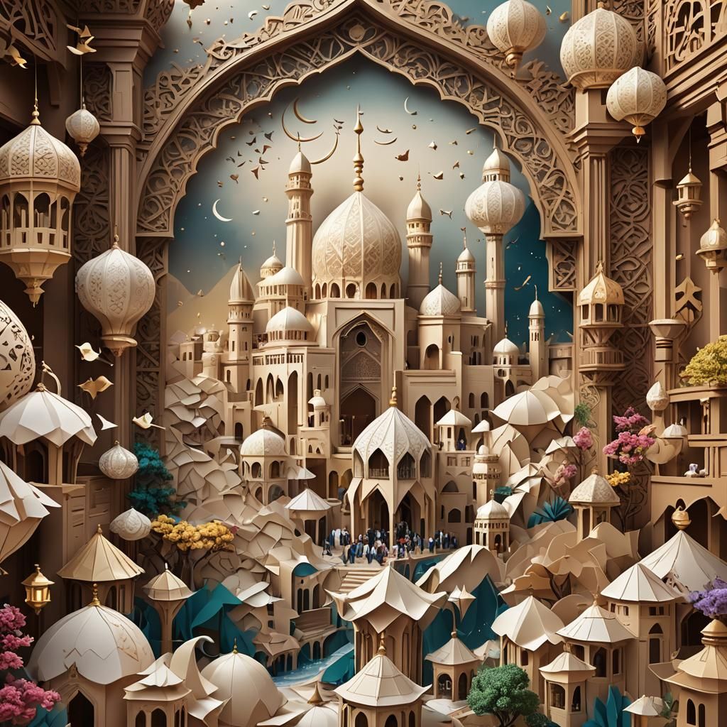 Eid Al-Fitr 2024 Greetings in 3D Anime Art